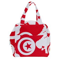 Tunisia Flag Map Geography Outline Boxy Hand Bag