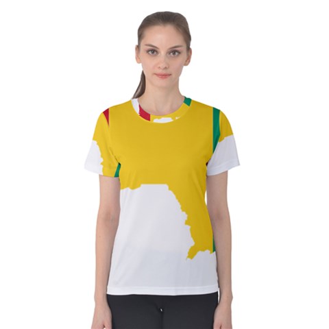 Guinea Flag Map Geography Outline Women s Cotton Tee by Sapixe