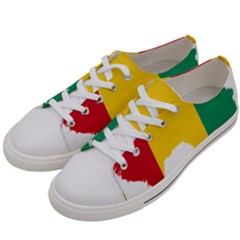 Guinea Flag Map Geography Outline Women s Low Top Canvas Sneakers by Sapixe
