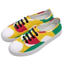Guinea Flag Map Geography Outline Women s Classic Low Top Sneakers by Sapixe