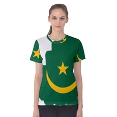 Mauritania Flag Map Geography Women s Cotton Tee