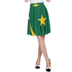 Mauritania Flag Map Geography A-line Skirt