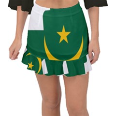 Mauritania Flag Map Geography Fishtail Mini Chiffon Skirt