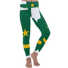 Mauritania Flag Map Geography Kids  Lightweight Velour Classic Yoga Leggings