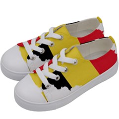 Belgium Country Europe Flag Kids  Low Top Canvas Sneakers by Sapixe