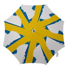 Sweden Country Europe Flag Borders Hook Handle Umbrellas (medium) by Sapixe