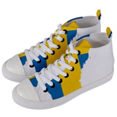 Sweden Country Europe Flag Borders Women s Mid-top Canvas Sneakers