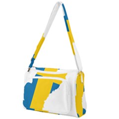 Sweden Country Europe Flag Borders Front Pocket Crossbody Bag by Sapixe