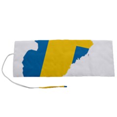 Sweden Country Europe Flag Borders Roll Up Canvas Pencil Holder (s)