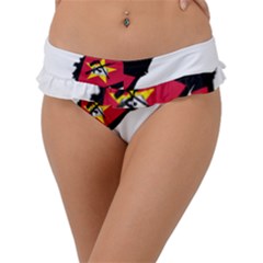 Mozambique Flag Map Geography Frill Bikini Bottom by Sapixe