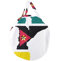 Mozambique Flag Map Geography Giant Round Zipper Tote by Sapixe