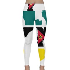 Mozambique Flag Map Geography Lightweight Velour Classic Yoga Leggings by Sapixe