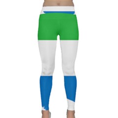 Sierra Leone Flag Map Geography Classic Yoga Leggings