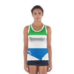 Sierra Leone Flag Map Geography Sport Tank Top  by Sapixe