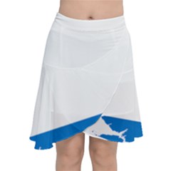 Sierra Leone Flag Map Geography Chiffon Wrap Front Skirt by Sapixe