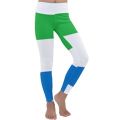 Sierra Leone Flag Map Geography Kids  Lightweight Velour Classic Yoga Leggings by Sapixe