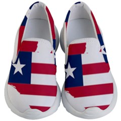 Liberia Flag Map Geography Outline Kids  Lightweight Slip Ons by Sapixe