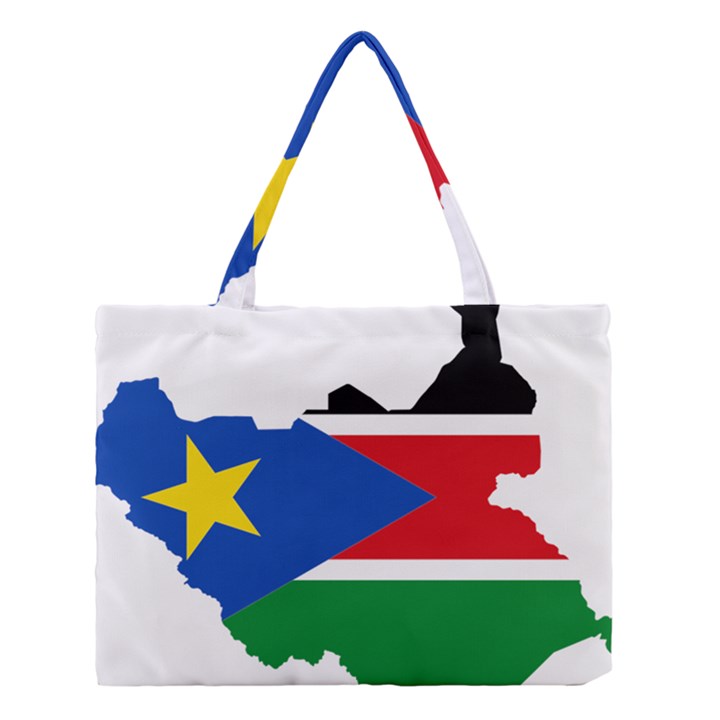 South Sudan Flag Map Geography Medium Tote Bag