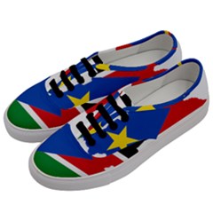 South Sudan Flag Map Geography Men s Classic Low Top Sneakers by Sapixe