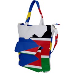 South Sudan Flag Map Geography Shoulder Tote Bag by Sapixe