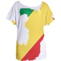 Congo Flag Map Geography Outline Women s Oversized Tee View1
