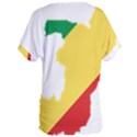 Congo Flag Map Geography Outline Women s Oversized Tee View2