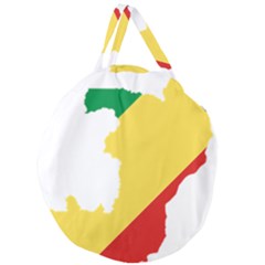 Congo Flag Map Geography Outline Giant Round Zipper Tote