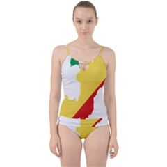 Congo Flag Map Geography Outline Cut Out Top Tankini Set by Sapixe