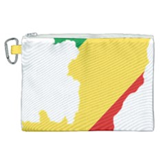 Congo Flag Map Geography Outline Canvas Cosmetic Bag (xl) by Sapixe