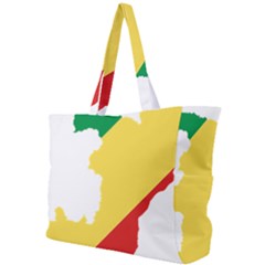 Congo Flag Map Geography Outline Simple Shoulder Bag
