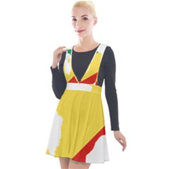 Congo Flag Map Geography Outline Plunge Pinafore Velour Dress