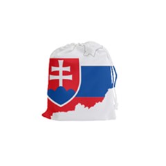 Slovakia Country Europe Flag Drawstring Pouch (small) by Sapixe