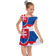 Slovakia Country Europe Flag Kids  Cap Sleeve Dress