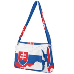 Slovakia Country Europe Flag Front Pocket Crossbody Bag by Sapixe