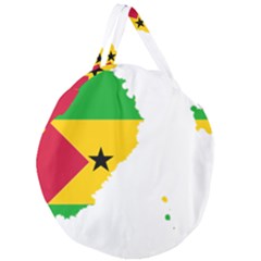 Sao Tome Principe Flag Map Giant Round Zipper Tote