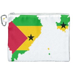 Sao Tome Principe Flag Map Canvas Cosmetic Bag (xxl) by Sapixe