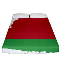 Belarus Country Europe Flag Fitted Sheet (california King Size) by Sapixe