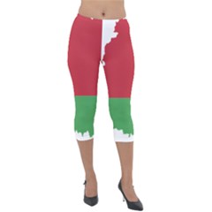 Belarus Country Europe Flag Lightweight Velour Capri Leggings  by Sapixe