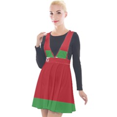 Belarus Country Europe Flag Plunge Pinafore Velour Dress by Sapixe