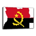 Angola Flag Map Geography Outline Canvas 18  x 12  (Stretched) View1