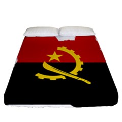 Angola Flag Map Geography Outline Fitted Sheet (california King Size) by Sapixe