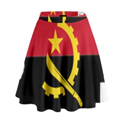 Angola Flag Map Geography Outline High Waist Skirt