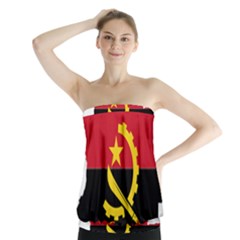 Angola Flag Map Geography Outline Strapless Top by Sapixe