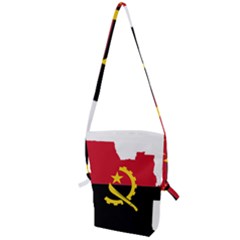 Angola Flag Map Geography Outline Folding Shoulder Bag