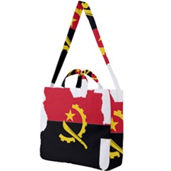 Angola Flag Map Geography Outline Square Shoulder Tote Bag by Sapixe