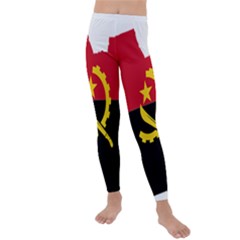 Angola Flag Map Geography Outline Kids  Lightweight Velour Leggings by Sapixe