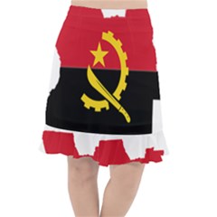 Angola Flag Map Geography Outline Fishtail Chiffon Skirt by Sapixe