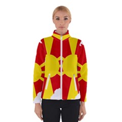 Macedonia Country Europe Flag Winter Jacket by Sapixe