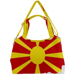 Macedonia Country Europe Flag Double Compartment Shoulder Bag