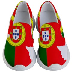 Portugal Flag Borders Cartography Kids  Lightweight Slip Ons